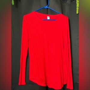 Old Navy Long Sleeve, Red Tee-Shirt